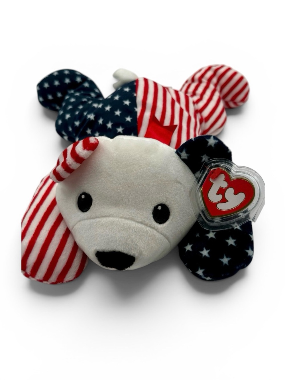 Vintage TY Beanie Baby Pillow Pals Sparkler 1999 Plush 4th of July Patriotic